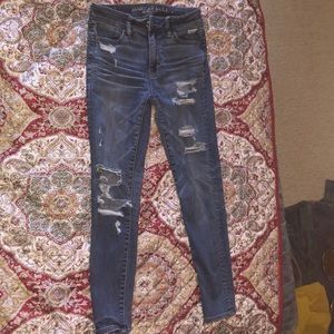 AE ripped jeans size 0